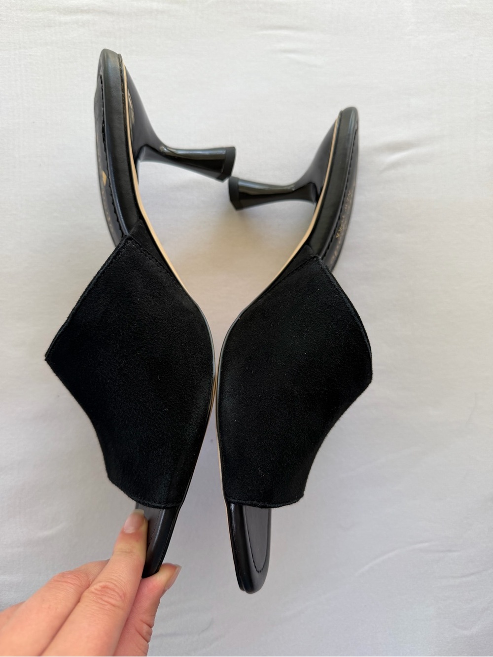 kate spade Black Suede Open-Toe Heels (NEW W/O TAGS) - Picture 5 of 5